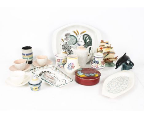 1960s and Later Poole and Similar Pottery, various items including Poole Pottery coffee pot, lidded tureen, cups and saucers,