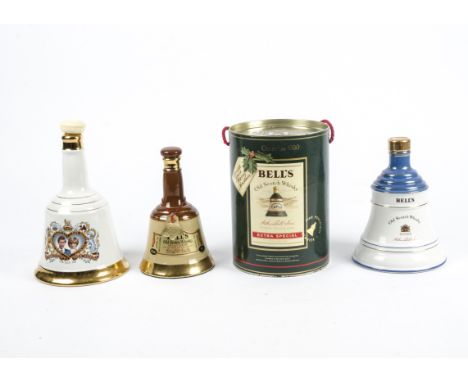 A collection of Bell's Scotch Whiskey commemorative porcelain decanters, celebrating royal births, jubilees and marriages, to