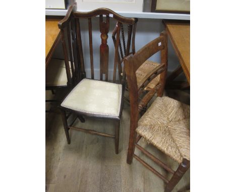 A collection of various chairs to include stick backs, ladderback and others (13)  