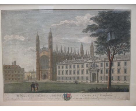 After P. S. Lamborn 'King's College From Clare Hall', print; after Sydney R. Jones 'Kings College, Cambridge; engraving, sign