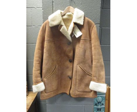 A ladies full length fur coat, and two sheep skin coats for a lady and gentleman (3)  