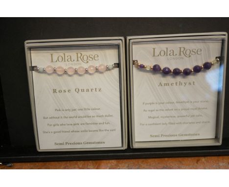 Lola Rose London amethyst bracelet &amp; rose quarts bracelet 