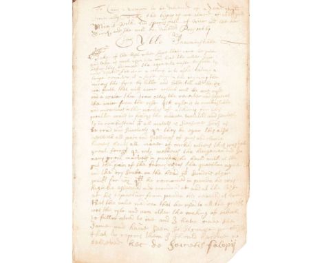  Elizabethan medicine Annotated medical sammelband 4 works in 1 volume, 8vo, old calf ruled in blind, covers each with blind-