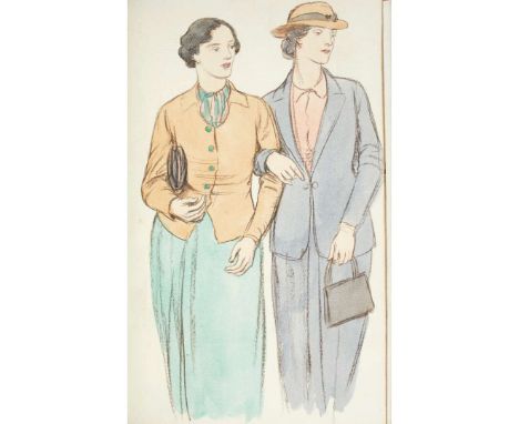 Schwabe, Randolph (1885-1948) Sketchbooks Book of sketches for etchings, in green calf with the address “R. Schwabe, 20 Churc