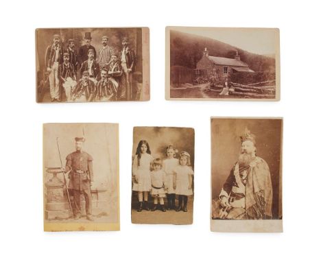 Cabinet cards and tintypes, a large quantity Scottish scenes, including Penicuik Cricket Club by Bailey of Edinburgh Sheep sh