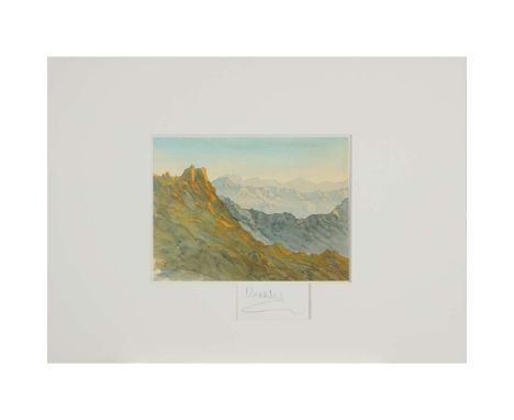 Charles III, King of the United Kingdom Overlooking Wadi, Saudi Arabia, signed proof lithograph Lithograph in colours after a
