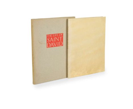 Gregynog Press The Life of Saint David Newtown: Gregynog Press, 1927. One of 175 copies, 4to, [2] 41 [2] pp., original vellum