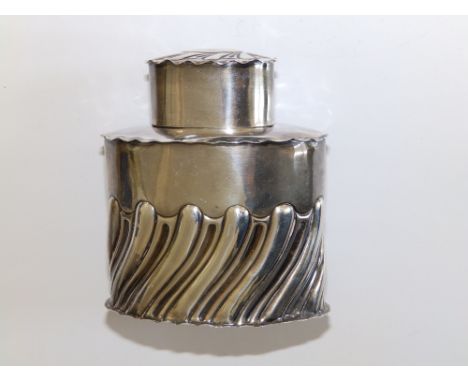 A Victorian silver tea caddy - Birmingham 1895.