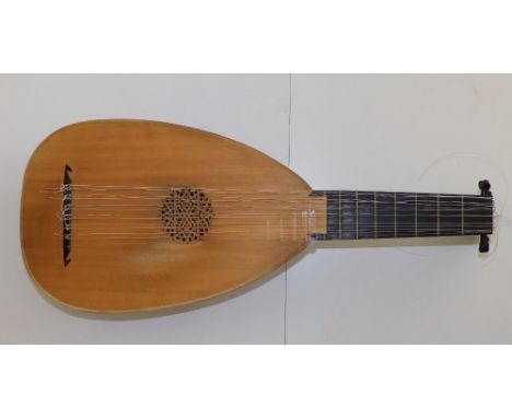 A 20thC Stefan Czaskpi lute with barrel back  -  May 1978 No.3, 29" overall in J. H. Savage case.