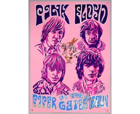 Pink Floyd - Piper at the Gates of Dawn - Original hand painted artwork by John Judkins, signed and dated 67, flat, 32.5 x 23