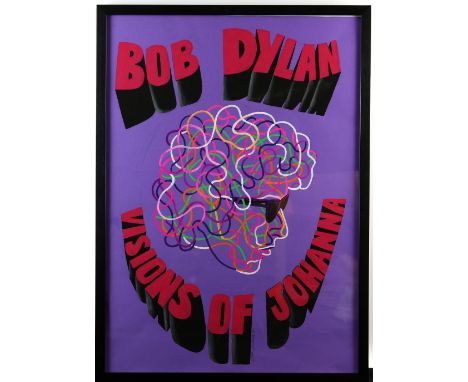 Bob Dylan - Visions of Johanna - Original hand painted artwork by John Judkins, signed and dated 66, image approximately 27 x