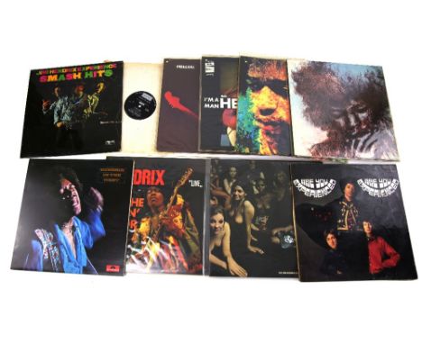11 Jimi Hendrix Vinyl LPs including Are You Experienced 612 001, Electric Ladyland 2657 012 Deluxe Double, Hendrix In The Wes