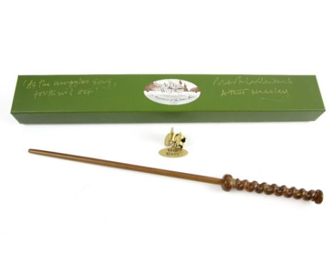 Harry Potter - Signed &amp; Inscribed Arthur Weasley Replica WandBoxed, by Noble Collection, signed &amp; inscribed ‘As the M