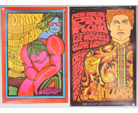 San Francisco / Bill Graham Presents poster group of six including Mother Earth, Hour Glass, Donovan, Bo Diddley, The Doors, 