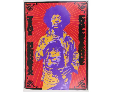 Jimi Hendrix Experience - Modern poster print by John Judkins, signed, flat, 33 x 23.5 inches.Background: I Was Lord Kitchene