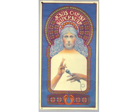 Jesus Christ Superstar - Promotional poster by David Byrd for Decca Records of the Andrew Lloyd Webber/Tim Rice musical produ