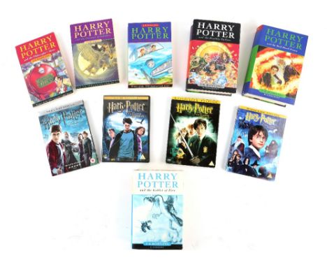 Harry Potter - Six books to include paperback Philosopher's Stone (Young Dumbledore and Joanne Rowling), paperback Chamber of