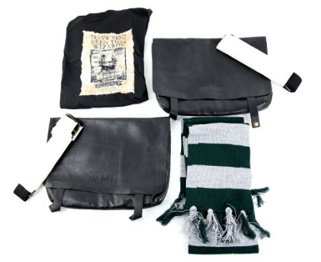 Harry Potter and The Prisoner of Azkaban - Two promotional leather satchels one containing a scarf and the other a T Shirt (4