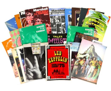 Original 1970’s concert programmes including the Rolling Stones at Knebworth and more, Led Zeppelin at Earls Court, The Who f