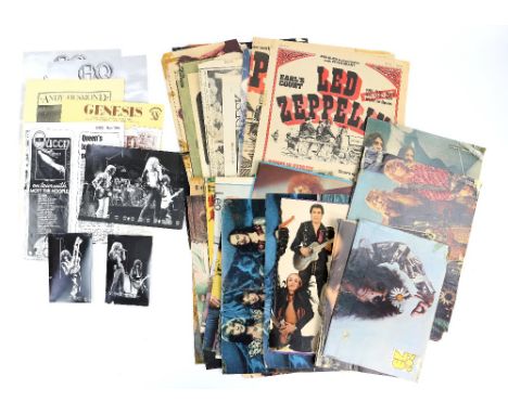 Collection of original 1970’s &nbsp;magazine posters, including Led Zeppelin Earls Court, Rolling Stones, The Who, The Beatle