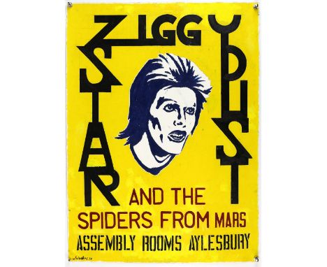 David Bowie - Ziggy Stardust and the Spiders from Mars, Borough Assembly Rooms - Original hand painted artwork by John Judkin