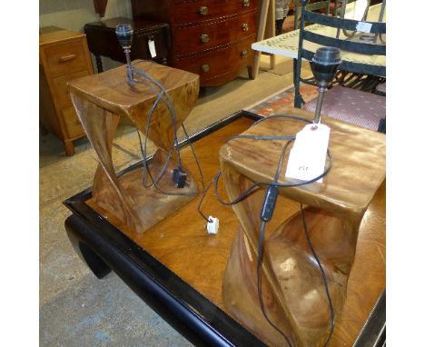 A C20th mahogany work box and a C19th copper wheel engraved faceted decanter