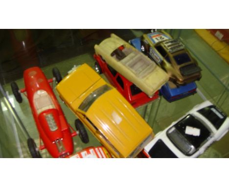 Assorted vintage and later toy cars including Burago etc.