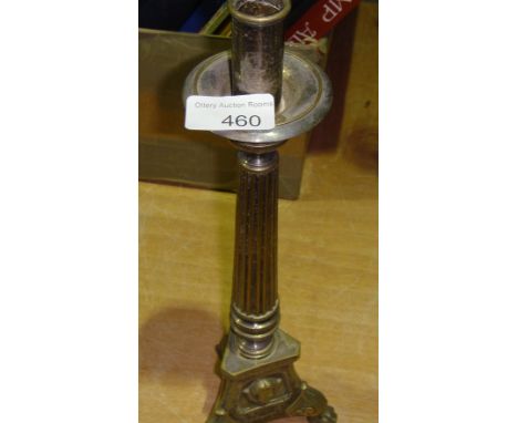 19th century French Second Empire silver plated candle stick
