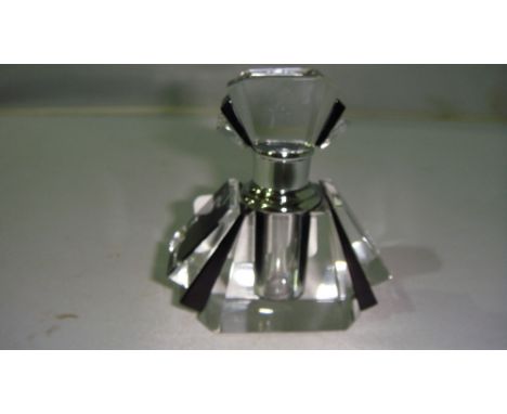 Art Deco style cut glass scent bottle