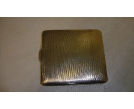 Solid silver card case with engine turned decoration Birm. 1936 Smith & Bartlam 90 g 