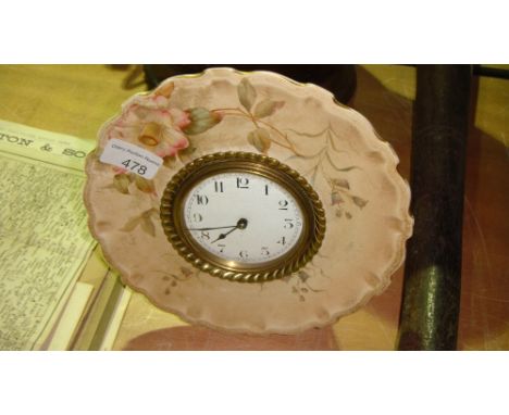Vintage clock mounted in George Jones plate
