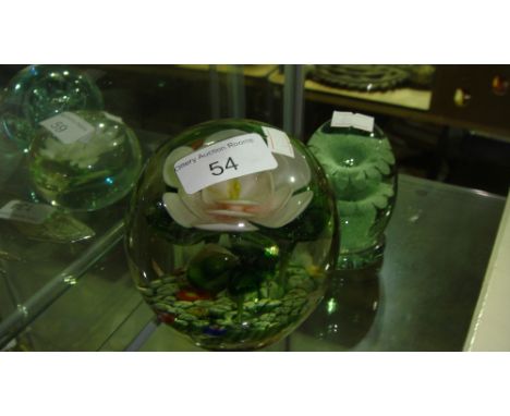 2 x vintage glass paperweights