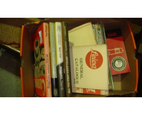 Assorted vintage camera books, catalogues and guides for Leica, Zeiss, Minox etc.