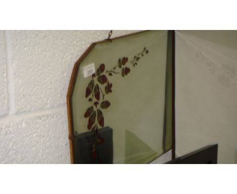 Vintage bevelled glass frameless wall mirror