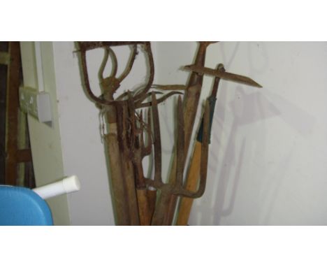 Assorted vintage and later garden tools