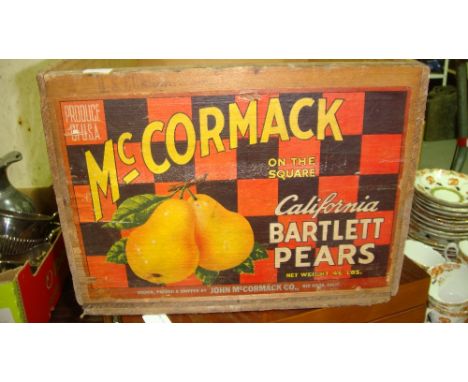 Vintage wooden advertising crate