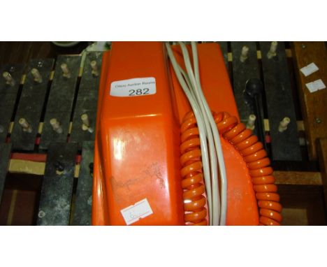 Vintage BT Contempra phone orange telephone with rotary dial TRS 8002 / A GEN 83