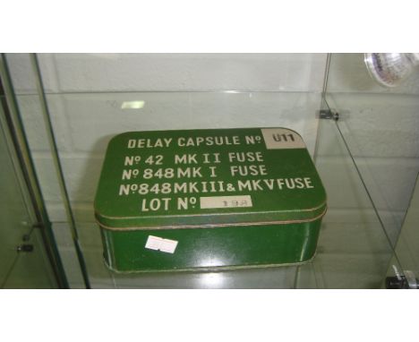 Army fuse tin box military interest