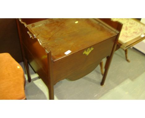 Georgian mahogany commode converted in storage cupboard