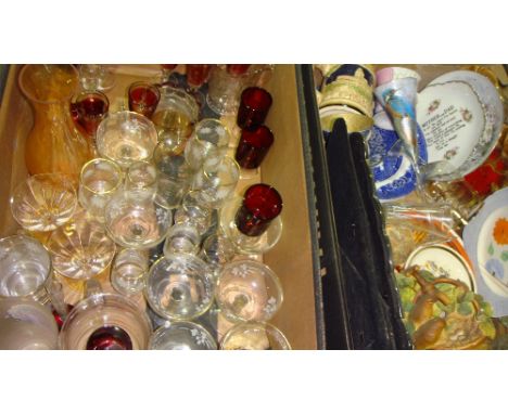 2 x boxes of decorative china and glassware