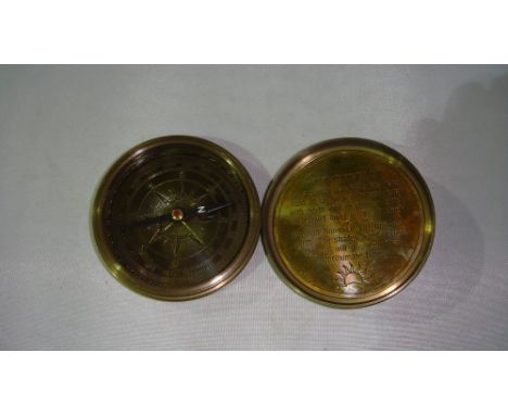 Antique style brass compass