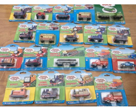 Thomas the tank engine, carded, diecast Trains and vehicles, ERTL, x19