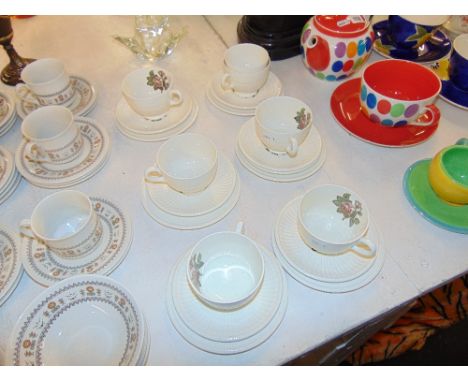 A Wedgewood floral part tea set