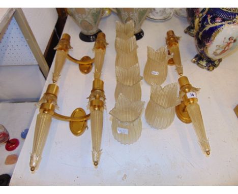 A Murano light fittings, wall sconces