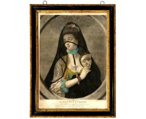 CARRINGTON BOWLES, PUBLISHER (1724-1793) AFTER HENRY ROBERT MORLAND THE FAIR NUN UNMASK'D  hand coloured mezzotint, 1769, 35.