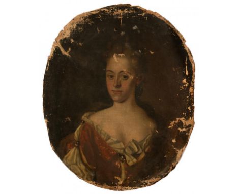 ENGLISH SCHOOL, EARLY 18TH C PORTRAIT OF HESTER GERY; PORTRAIT OF CHARLES GERY pendants, the first with inscription verso Hes