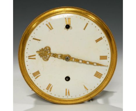 A FINE ENGLISH BRASS TIMEPIECE MOVEMENT AND DIAL, BENJAMIN VULLIAMY, NO 322, 1800 the enamel dial with gilt chapters and engr