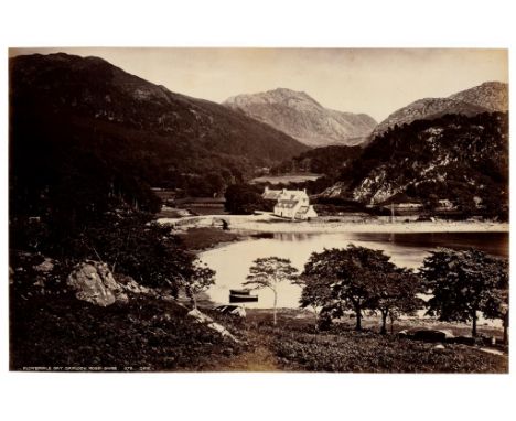 VICTORIAN PHOTOGRAPHY.  PHOTOGRAPH ALBUM, LATE 19TH C of half plate and quarter plate albumen prints by James Valentine, Geor