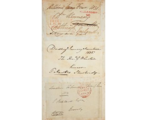 AUTOGRAPHS.  AN EARLY 19TH CENTURY COMMONPLACE BOOK WITH EIGHTY SEVEN MAINLY FREE FRONTS, 1818-1839  signed by principally wh