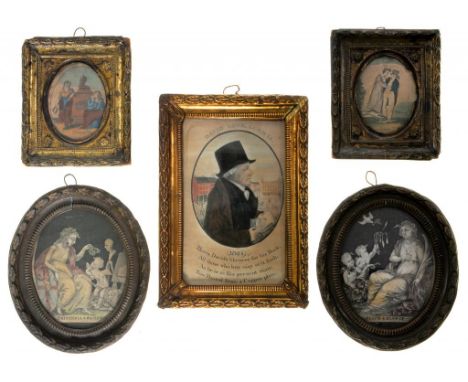 MONOGRAMMIST W S, C1824  DAVID LOVE AGED 74 [THE PEDLAR POET OF NOTTINGHAM, 1750-1827] hand coloured etching, 12 x 7.5cm, ham